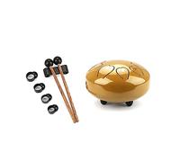 Tambor de lengua de acero de 6 pulgadas, instrumento de percusión de 8 notas con mazos de libro de canciones y tambor de mano de 4 púas de dedo