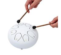 Tambor de lengua de acero de 8 notas, instrumento de percusión, tambor etéreo, tambor de mano de sonido claro y nítido para meditaciones, yoga, instrumento de percusión etéreo con baqueta para