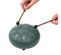 Tambor de lengua de acero de 8 notas, instrumento de percusión, tambor etéreo, tambor de mano de sonido claro y nítido para meditaciones, yoga, instrumento de percusión etéreo con baqueta para