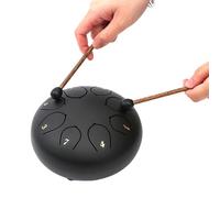Tambor de lengua de acero de 8 notas, tambor de mano de acero al carbono, sonido claro y nítido, batería etérea, instrumento de percusión etérea, instrumento de percusión con baqueta para meditaciones