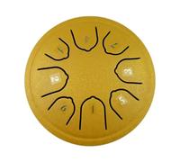 Tambor de lengua de acero de 8 tonos de 4,5 pulgadas, Mini tambores de mano, baquetas, pandereta de música con accesorios, instrumento(Gold)