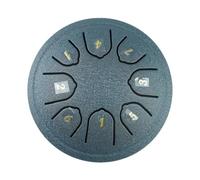 Tambor de lengua de acero de 8 tonos de 4,5 pulgadas, Mini tambores de mano, baquetas, pandereta de música con accesorios, instrumento(Blue)