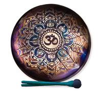 Tambor de lengua de acero de dos caras, 30 cm, instrumento de percusión hecho a mano para música y meditación, 20 notas, si menor - E mayor 432 Hz (sartén de mano, tambor de tanque)