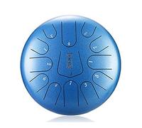 Tambor de lengua de acero en pulgadas, instrumento de percusión, sonido de meditación y yoga con bolsa de transporte, mazos de tambor, baquetas, libro de tutoriales, púas de dedo