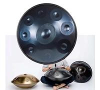 Tambor De Lengua De Acero, Handpan Drum Kurdo De 22 Pulgadas En D, Hand Drum Steel Drum Percusión De 9/10/12 Notas, Instrumento De Tambor De Mano De 432 Hz/440 Hz(Blue,9 notes(432Hz))