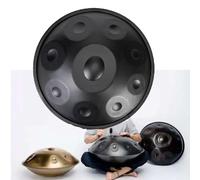 Tambor De Lengua De Acero, Handpan Drum Kurdo De 22 Pulgadas En D, Hand Drum Steel Drum Percusión De 9/10/12 Notas, Instrumento De Tambor De Mano De 432 Hz/440 Hz(Black,9 notes(440Hz))