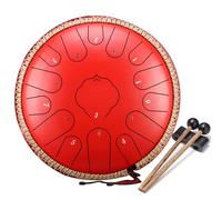 Tambor de Lengua de Acero Horse 13 Pulgadas 15 Tonos Steel Tongue Drum Handpan con Llave C Kit de con Mazos de Tambor Palillos de Dedos Soportey Bolsa de Concierto,H