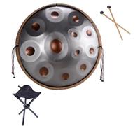 Tambor De Lengua De Acero - Instrumento De Percusión Handpan De 432 Hz/440 Hz En Re Menor, Con Soporte, Bolsa De Pan Suave Y Mazos Para Educación Musical, Reuniones Y Presentaciones(Gold -432Hz,12 not