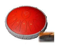 Tambor de lengua de acero, instrumentos de percusión Handpan de tambor de acero de 15 notas, 14 pulgadas de diámetro. Tambor de mazos musicales para meditación, yoga, té zen, actuación, mente