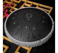 Tambor de lengua de acero, instrumentos de percusión Handpan de tambor de acero de 15 notas, 14 pulgadas de diámetro. Tambor de mazos musicales para meditación, yoga, té zen, actuación, mente