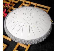 Tambor de lengua de acero, instrumentos de percusión Handpan de tambor de acero de 15 notas, 14 pulgadas de diámetro. Tambor de mazos musicales para meditación, yoga, té zen, actuación, mente