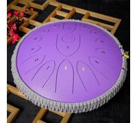Tambor de lengua de acero, instrumentos de percusión Handpan de tambor de acero de 15 notas, 14 pulgadas de diámetro. Tambor de mazos musicales para meditación, yoga, té zen, actuación, mente