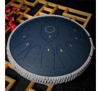 Tambor de lengua de acero, instrumentos de percusión Handpan de tambor de acero de 15 notas, 14 pulgadas de diámetro. Tambor de mazos musicales para meditación, yoga, té zen, actuación, mente