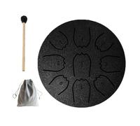 Tambor de lengua de acero, mini tambor de lluvia de 9 notas para jardín, instrumento de mano con baqueta y bolsa, perfecto para educación musical y yoga para principiantes