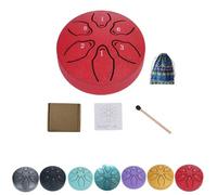 Tambor de lengua de acero para lluvia para jardín exterior de 3 pulgadas, 6 notas, mini tambores de mano, instrumento de percusión impermeable para meditación, yoga, decoración de jardín zen, regalo