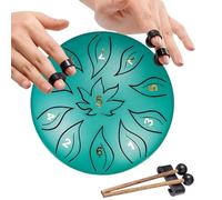 Tambor de lengua de acero para principiantes, adultos y niños, 6 pulgadas, 11 tonos, instrumento de percusión, kit de tambor con mazos de tambor, bolsa de transporte, libro de música, tambor para