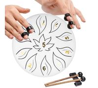 Tambor de lengua de acero para principiantes, adultos y niños, 6 pulgadas, 11 tonos, instrumento de percusión, kit de tambor con mazos de tambor, bolsa de transporte, libro de música, tambor para