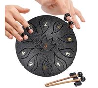 Tambor de lengua de acero para principiantes, adultos y niños, 6 pulgadas, 11 tonos, instrumento de percusión, kit de tambor con mazos de tambor, bolsa de transporte, libro de música, tambor para