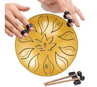 Tambor de lengua de acero para principiantes, adultos y niños, 6 pulgadas, 11 tonos, instrumento de percusión, kit de tambor con mazos de tambor, bolsa de transporte, libro de música, tambor para
