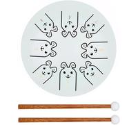 Tambor de lengua de acero, tambor de mano de acero de 6 pulgadas y 8 notas con baquetas, tambor etéreo del zodíaco 12 for principiantes, instrumento de percusión for educación musical, yoga, meditació