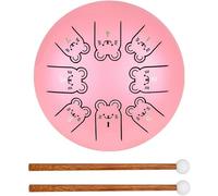 Tambor de lengua de acero, tambor de mano de acero de 8 notas de 6 pulgadas con baquetas, 12 tambores etéreos del zodiaco para principiantes, instrumento de percusión para educación musical, yoga,