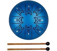 Tambor de lengua de acero, tambor de mano de acero de 8 notas de 6 pulgadas con baquetas, 12 tambores etéreos del zodiaco para principiantes, instrumento de percusión para educación musical, yoga,