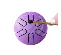 Tambor de lengua de acero, tambor de meditación de mano de 6 notas, tambor de acero impermeable de 3 pulgadas para uso en exteriores, educación musical, niños, adultos, principiantes, zen, metal, 7,8
