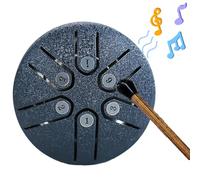 Tambor de lengua de acero, tambores de bolsillo de 6 tonos de 3 pulgadas, mini tambor de lengua de acero, que promueve la relajación, ideal for meditación de yoga, camping, iluminación musical (Color