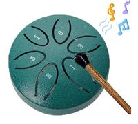 Tambor de lengua de acero, tambores de bolsillo de 6 tonos de 3 pulgadas, mini tambor de lengua de acero, que promueve la relajación, ideal for meditación de yoga, camping, iluminación musical (Color