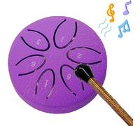 Tambor de lengua de acero, tambores de bolsillo de 6 tonos de 3 pulgadas, mini tambor de lengua de acero, que promueve la relajación, ideal for meditación de yoga, camping, iluminación musical (Color