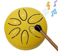 Tambor de lengua de acero, tambores de bolsillo de 6 tonos de 3 pulgadas, mini tambor de lengua de acero, que promueve la relajación, ideal for meditación de yoga, camping, iluminación musical (Color