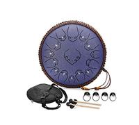 Tambor de lengua de de 14 pulgadas y 15 tonos, instrumento de percusión con llave T, tambor de mano, bolsa acolchada y mazo, instrumento Musical de regalo