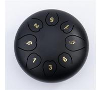 Tambor de lengua de mano, 6 pulgadas de diámetro, 8 notas, tambor de acero, percusión manual, mazos musicales, instrumentos para adultos, niños, meditación, yoga, rendimiento, mente curativa