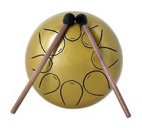 Tambor de Lengua Ethereal Drum 5 Inch C Key Steel Tongue Drum para Principiantes(Gold)