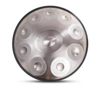 Tambor de Lengua, Handpan Drum de 10 tonos de acero de 22 pulgadas 432hz/440hz Steel Tongue Drum con funda suave(Silver,432Hz)