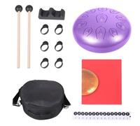 Tambor de lengua musical de 8 pulgadas, fácil de aprender, con 11 notas para principiantes y niños, educación musical, divertido Handpan para relajación
