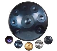 Tambor de Lengua Re menor 432Hz/440Hz 9 notas Handpan Drum de acero para interpretación profesional (D3/A3/bB3/C4/D4/E4/F4/G4/A4)(Azul,440Hz)