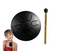 Tambor de lengua - Tambor de acero para niños, tambor de mano de 6 notas | Tambor de acero de lluvia de 3 pulgadas resistente a la intemperie para principiantes, colorido tambor de lengua de educación