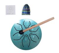 Tambor de lengua, tambor de acero para - Tambor de tanque A-Key, tambor de meditación 6 notas 3 pulgadas,Mazo y libro de música incluidos, instrumento de percusión de tambor handpan para me