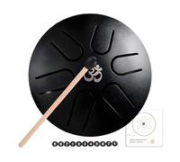 Tambor de lengua, Tambor de lengua de acero - Tambor de lengua de acero de 6 notas,Kit de instrumentos musicales de batería de 3 pulgadas para conciertos de meditación de yoga