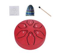 Tambor de lengua, tambor de lengua de acero, tambor esencial, instrumento de percusión de tambor pequeño de 6 pulgadas con baquetas y libro de música, mejora el sueño y la relajación