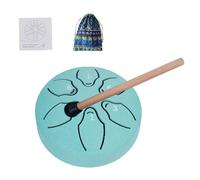 Tambor de lengua, tambor de lengua de acero, tambor esencial, instrumento de percusión de tambor pequeño de 6 pulgadas con baquetas y libro de música, mejora el sueño y la relajación