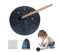Tambor de lengua, tambor de tanque A-Key, meditación de 6 notas de 3 pulgadas, instrumento de percusión con mazos, libro de música para yoga, conciertos, educación musical, principiantes