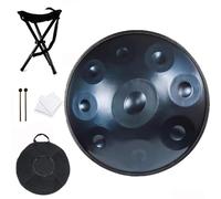 Tambor de Lengüeta de Acero 9 Notas, Tambor de Mano 18/22 In, Instrumento de Percusión, Clásico en Sol Menor, Ideal para la Meditación, Educación Musical, el Entretenimiento y Yoga-Blue||18in