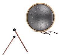 Tambor De Lengüeta De Acero - Tambor De Mano De 14 Pulgadas Y 15 Notas En Do Mayor, Harmonic Handpan Drum, Hand Drum Steel Drum Percusión(C)
