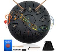 Tambor de lluvia 6 pulgadas 11 tono de tono tambor para lluvia lengua eétética calmante con talla de acero de carbono para el exterior cuando llueve para la educación zen yoga de meditación