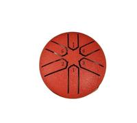 Tambor de lluvia de 3 pulgadas y 6 notas, Mini tambor de mano, decoración de instrumentos for exteriores, Yoga, meditación, tambor de lengua de acero, adorno de carillón de lluvia(Red)