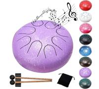 Tambor de lluvia de 8 notas: un deleite for el jardín de 6 pulgadas. Deje que las melodías naturales realcen el encanto de su jardín.(Purple)