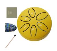 Tambor de lluvia de jardín para exteriores, 7,6 cm, 6 notas, tambor de lluvia de música de lengua de acero, instrumento musical curativo para principiantes, niños, músicos, clases de yoga, escuela