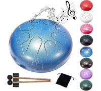 Tambor de lluvia for exteriores, tambor de lengüeta de acero, regalo de yoga zen con ejecución sencilla y un amplio espectro de sonido for la meditación de paz(Blue)